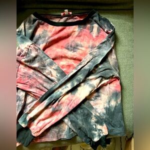 Pink Lily Multicolor Tie-Dye Sweatshirt